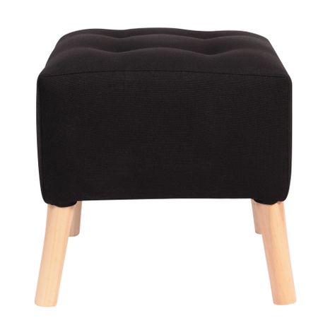 Pouf Alemania Negro Delta 42x42x43 cm Máxima Design-0