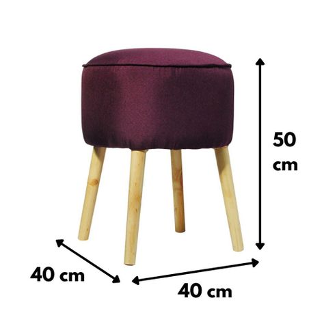 Pouf Francisca Morado 50x40x40 cm Máxima Design-3