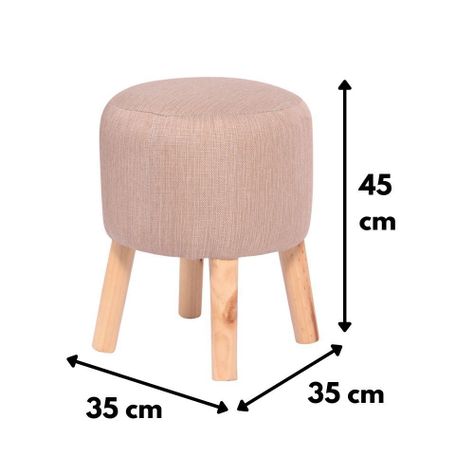 Pouf Bird Beige Omega 35x35x45 cm Máxima Design-2