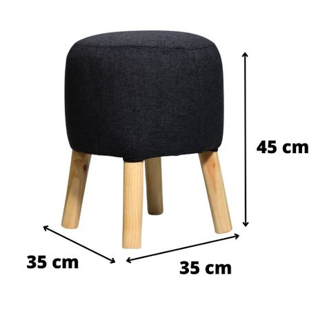 Pouf Bird Grafito Omega 35x35x45 cm Máxima Design-2