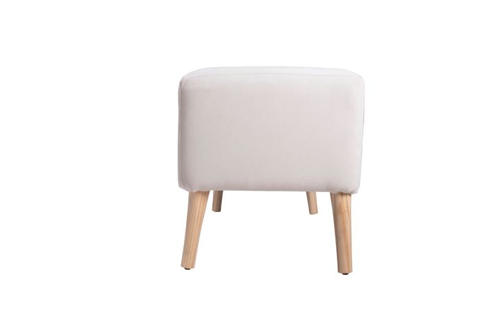 Pouf Petrum con Capitoné Blanco 62x42x42 cm Máxima Design-7
