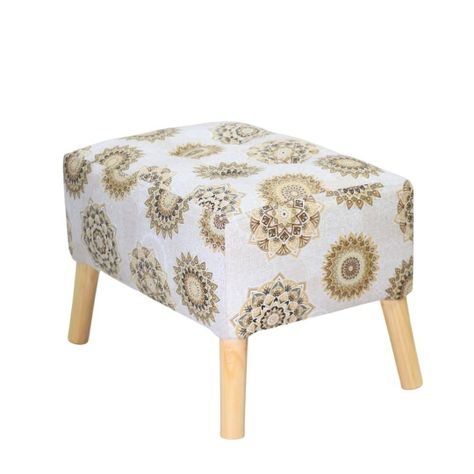 Pouf Petrum Estampado Mándala Estrella 42x42x62 cm-2