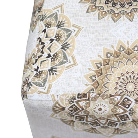 Pouf Petrum Estampado Mándala Estrella 42x42x62 cm-4