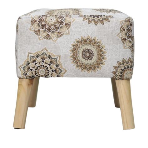 Pouf Petrum Estampado Mándala Estrella 42x42x62 cm-6
