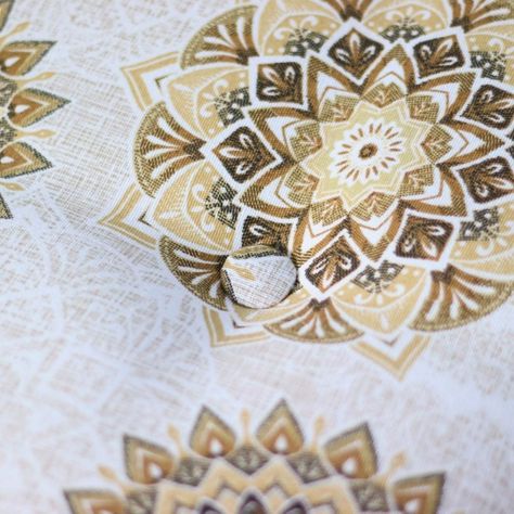 Pouf Petrum Estampado Mándala Estrella 42x42x62 cm-7