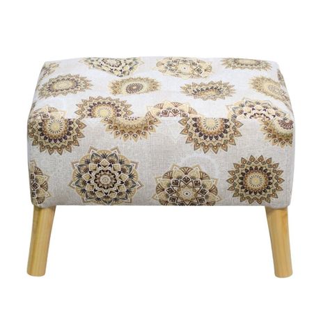 Pouf Petrum Estampado Mándala Estrella 42x42x62 cm-0