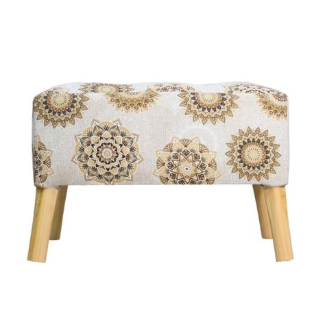 Pouf Petrum Estampado Mándala Estrella 42x42x62 cm-1