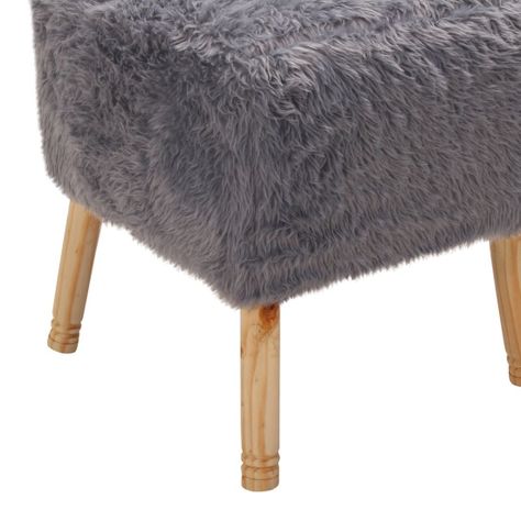 Pouf Kira Diseño Gris Piel Sintética  42x42x43 cm Máxima Design-4