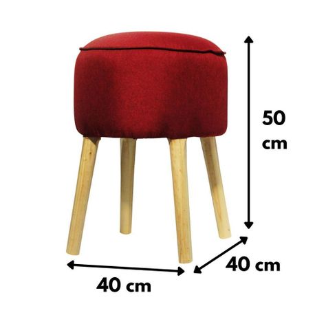 Pouf Francisca Burdeo 50x40x40 cm Máxima Design-3