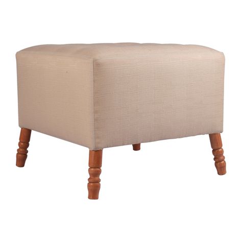 Pouf Alejandro Diseño Beige Cordillera 54x54x44 cm Máxima Design-1