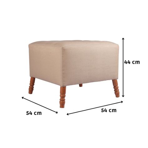 Pouf Alejandro Diseño Beige Cordillera 54x54x44 cm Máxima Design-3