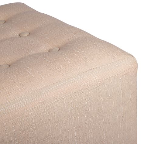 Pouf Alejandro Diseño Beige Cordillera 54x54x44 cm Máxima Design-2