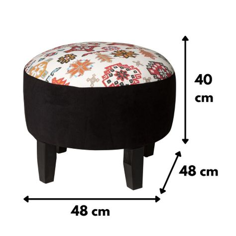 Pouf Jack Maya Estampado 48x48x40 cm Máxima Design-2
