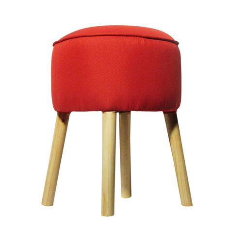 Pouf Francisca Rojo 50x40x40 cm Máxima Design-4