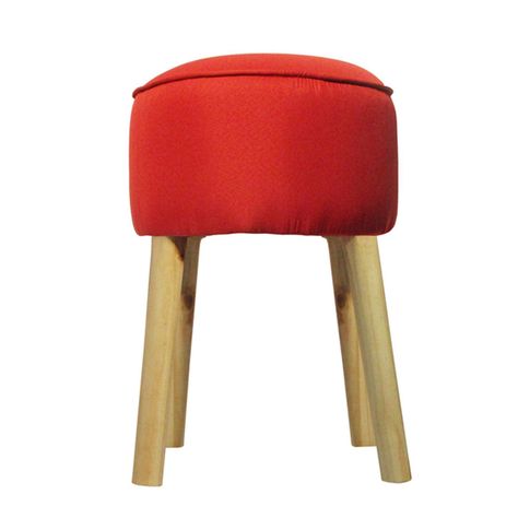 Pouf Francisca Rojo 50x40x40 cm Máxima Design-0