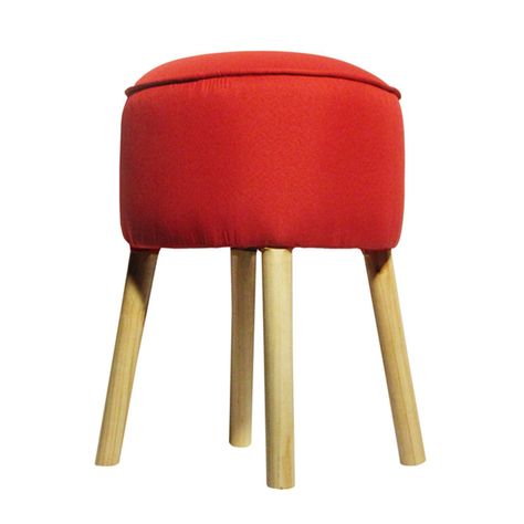 Pouf Francisca Rojo 50x40x40 cm Máxima Design-1