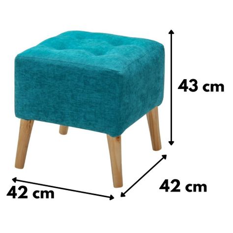 Pouf Alemania Turquesa Altea 42x42x43 cm Máxima Design-4
