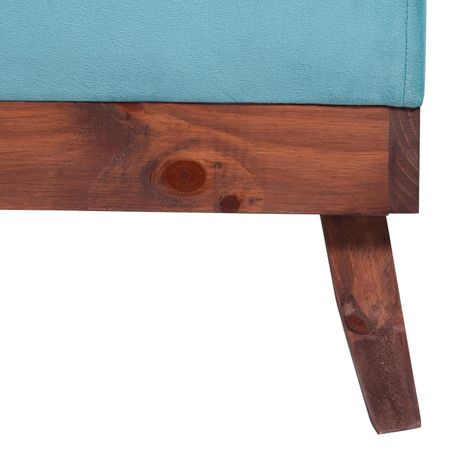 Banqueta con Baúl Incy Turquesa Felpa 120x40x50 cm Máxima Design-4
