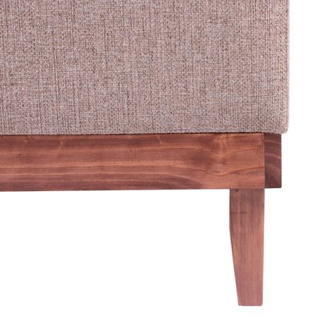 Pouf Baúl Emilia  Gris-Beige Omega 45x45x46 cm Máxima Design-5