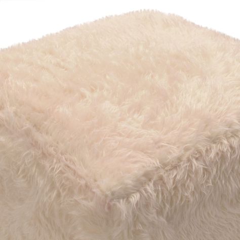 Pouf Kira Diseño Crudo Piel Sintética 42x42x43 cm Máxima Design-3