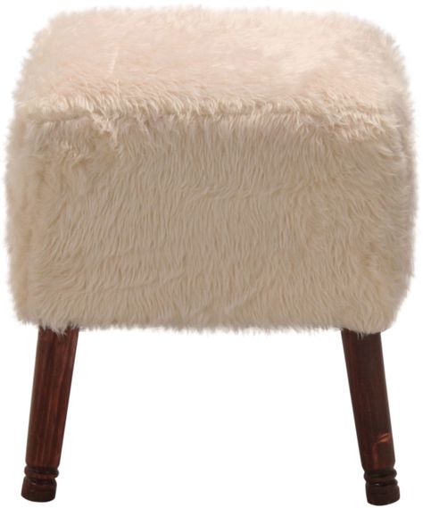 Pouf Kira Diseño Crudo Piel Sintética 42x42x43 cm Máxima Design-0