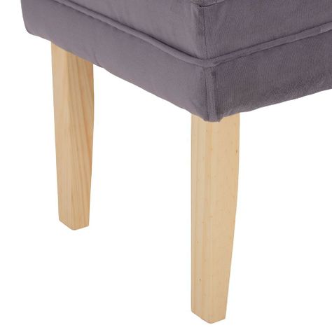 Banqueta Style Gris Felpa 100x40x40 cm Máxima Design-5
