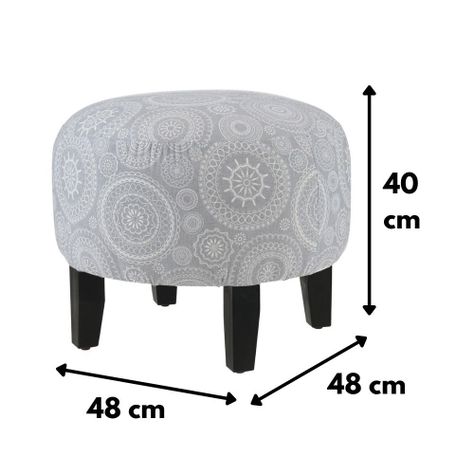 Pouf Jack Mándala 48x48x40 cm de Máxima Design -2