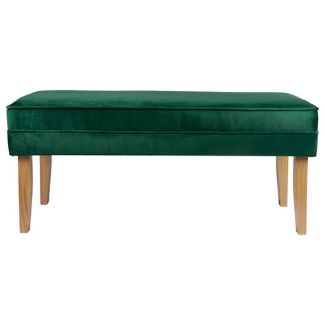 Banqueta Style Verde Botella Felpa 100x40x40 cm de Máxima Design-0