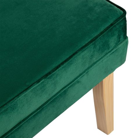 Banqueta Style Verde Botella Felpa 100x40x40 cm de Máxima Design-4