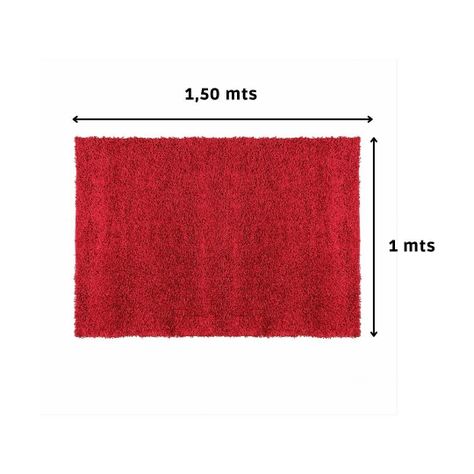 Alfombra Fluff Rojo 100x150 Cm-3