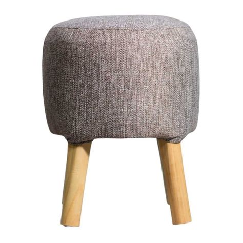 Pouf Bird Gris Beige 35x35x45 cm Máxima Design-0