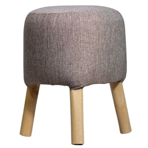 Pouf Bird Gris Beige 35x35x45 cm Máxima Design-1