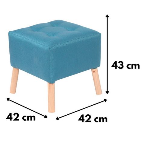 Pouf Alemania Turquesa Omega 42x42x43 cm Máxima Design-3