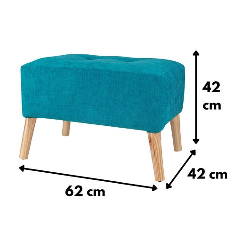 Pouf Petrum Turquesa Altea 62x42x42 cm Máxima -2