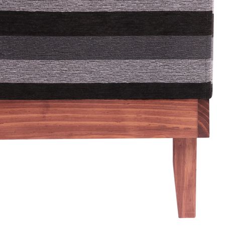 Pouf Baúl Emilia Rayas Negro Gris 45x45x46 cm Máxima Design-5