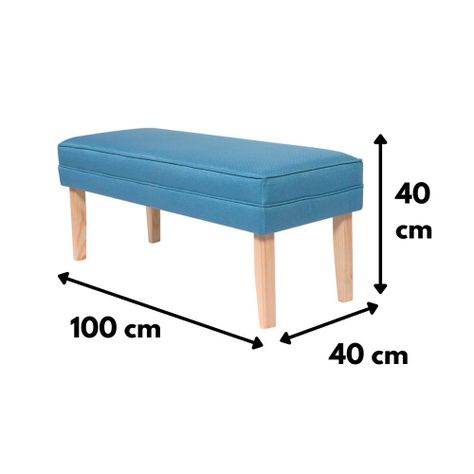 Banqueta Style Turquesa Omega 100x40x40 cm Máxima Design-2
