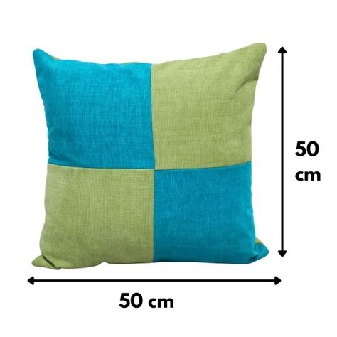 Cojín Gabriela Turquesa Verde Claro Altea 50x50 cm-3
