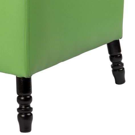 Pouf Alejandro Verde Eco Cuero 54x54x44 Máxima Design-5
