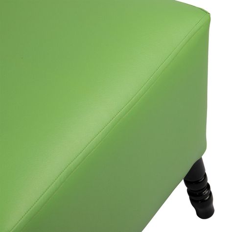 Pouf Alejandro Verde Eco Cuero 54x54x44 Máxima Design-6