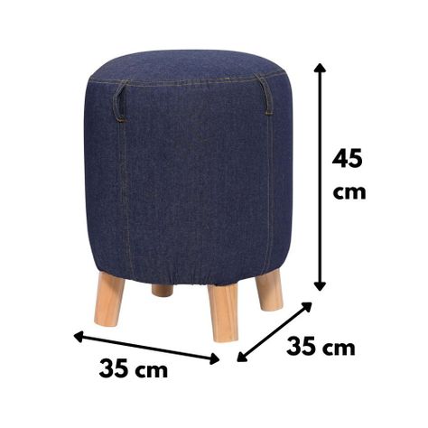 Pouf Bird Ayun Jeans 35x35x45 cm Máxima Design-2