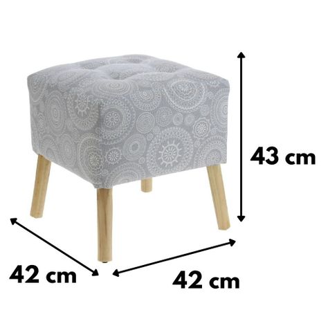 Pouf Alemania Mándala 42x42x43 Cm Máxima Design-2