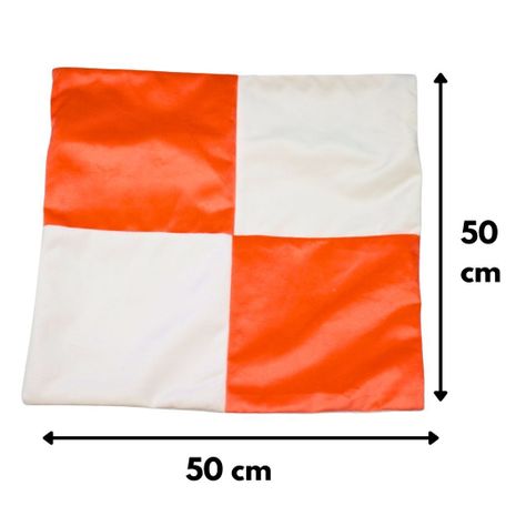 Funda Cojín Gabriela Naranjo Blanco Felpa 50x50 cm-1