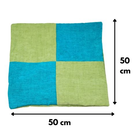 Funda Cojín Gabriela Verde Claro Turquesa Altea 50x50 cm-1