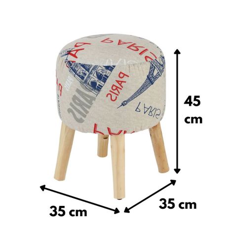 Pouf Bird Paris 35x35x45 cm Máxima Design-2
