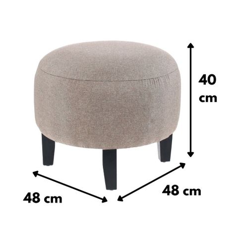 Pouf Jack Beige 48x48x40 cm de Máxima Design -2