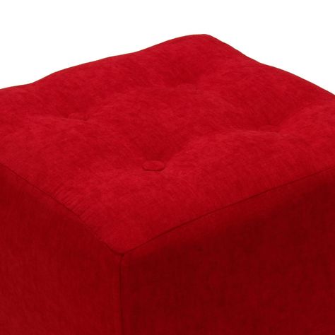 Pouf Alemania Rojo Amalfi 42x42x43 cm Máxima Design-3