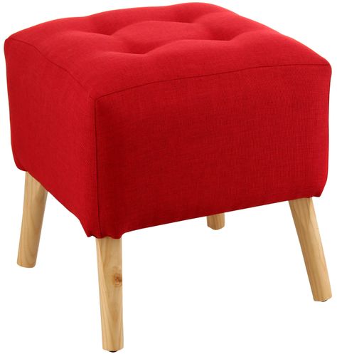Pouf Alemania Rojo Amalfi 42x42x43 cm Máxima Design-1