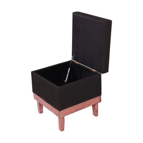 Pouf Baúl Emilia Negro Omega 45x45x46 cm Máxima Design-2