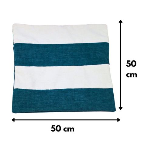 Funda Cojín Rayen Azul Blanco Altea 50x50 cm-1