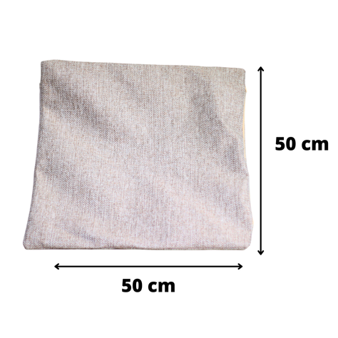 Funda Cojin Gris Beige 50x50-2